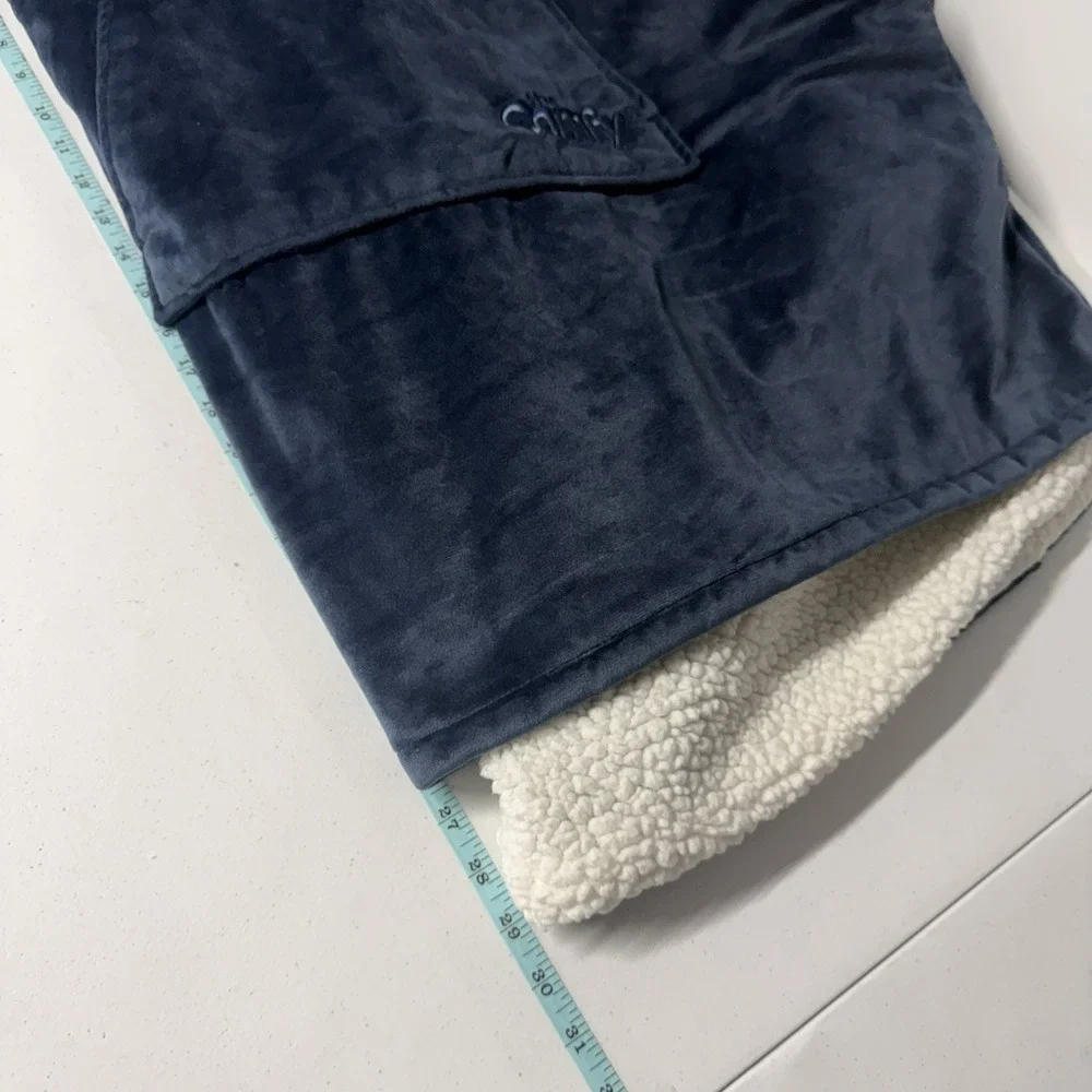 The Comfy Original Oversized Wearable Blanket Hoodie Blue Sherpa Lined KIDS‎